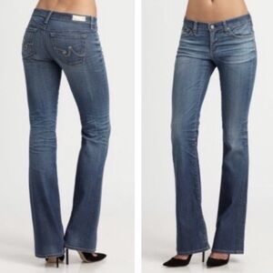 AG Adriano Goldschmied The Angel Y2K Low Rise Bootcut Jeans Blue Denim 28